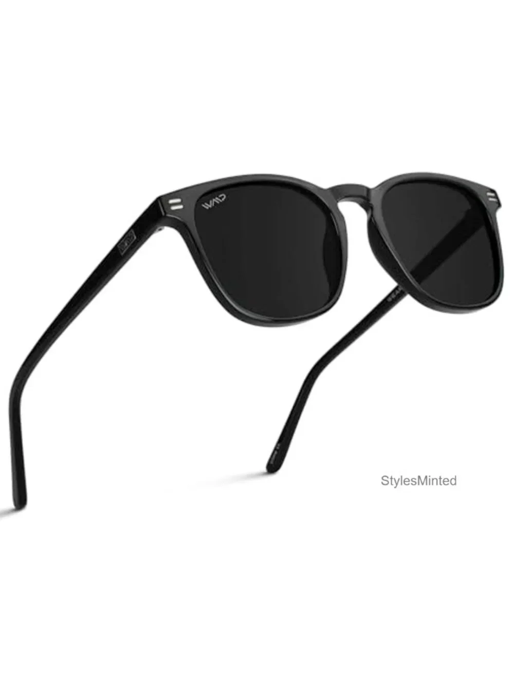 Men's Polarized Square Sunglasses with UV Protection and Microfiber Pouch